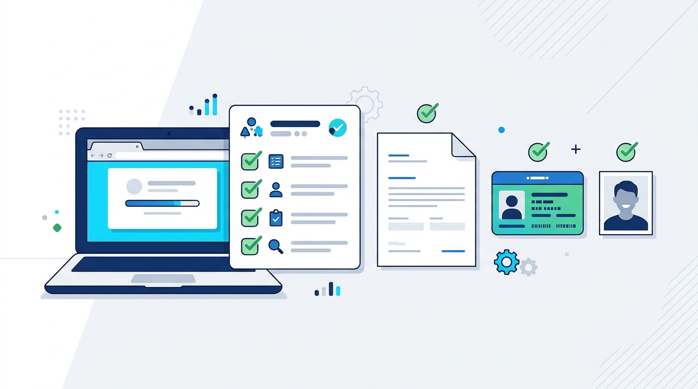Illustration of an application document checklist